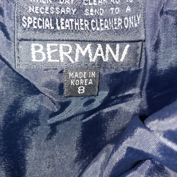 Bermans 100% Leather Mini Pencil Skirt Size 8 Black - Picture 4 of 8